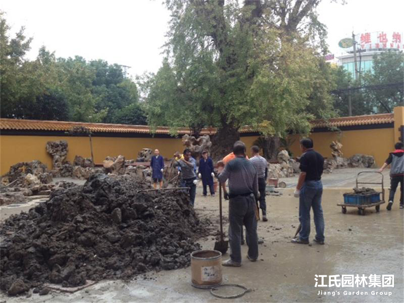 奉贤二严寺景观改建绿化施工项目——江氏园林
