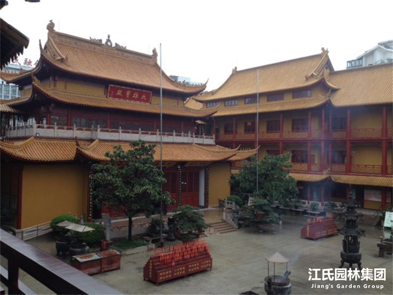 奉贤二严寺景观改建绿化施工项目——江氏园林