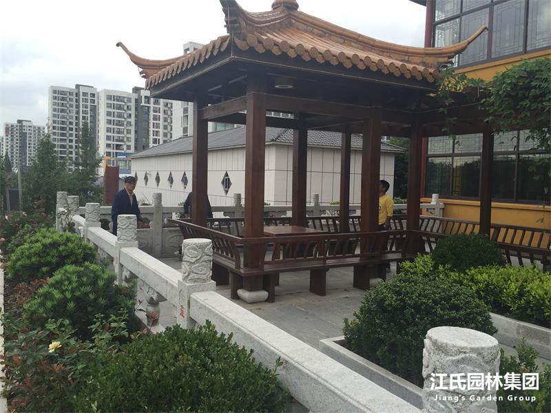 奉贤二严寺景观改建绿化施工项目——江氏园林